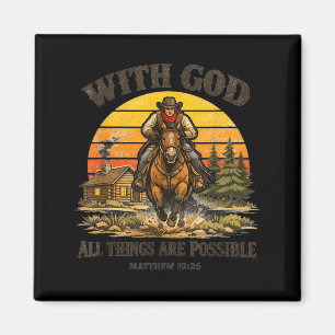 Cowboy-Christen-Bibelvers Western Country Jesus Magnet