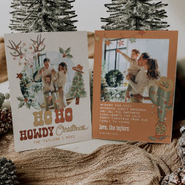 Cowboy Christmas Multi Foto Family Weihnachtskarte Feiertagskarte