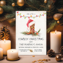 Cowboy Christmas Rustikales Party