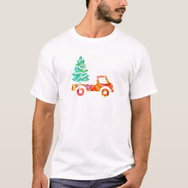 Cowboy Christmas Tree Haul Holidays Lieferwagen Tr T-Shirt