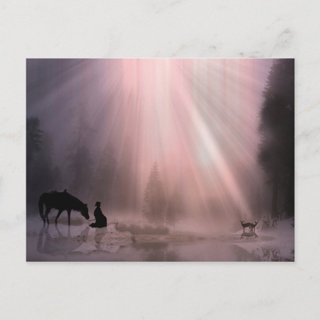 Cowboy Church Holiday Weihnachtsfeier Postkarte (Vorderseite)