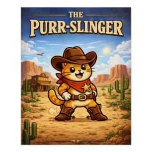 Cowboy Cliff - Whiskers Through Time Poster