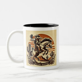 Cowboy Coffee Tasse Retro Design