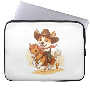 Cowboy Corgi - Western Rodeo Dog Laptopschutzhülle