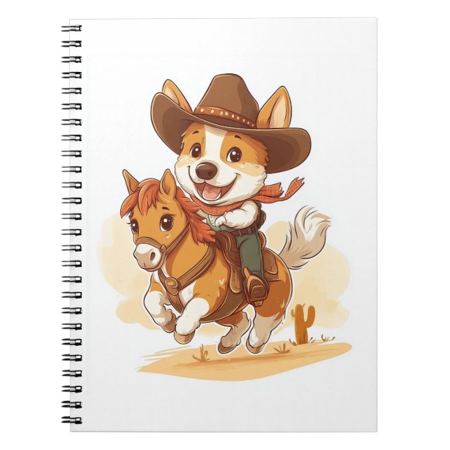 Cowboy Corgi - Western Rodeo Dog Notizblock (Vorderseite)
