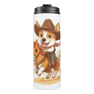 Cowboy Corgi � Western Rodeo Hund Thermosbecher