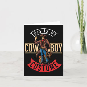 Cowboy Costume Halloween Western Geschenk Idee Cow Karte