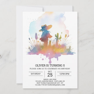Cowboy Country Life Geburtstag Einladung