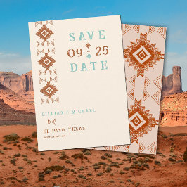 Cowboy Country Western Chic Wedding Save the Date Einladung