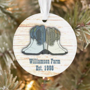 Cowboy Country Western Coupé Familienname Ornament