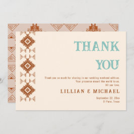 Cowboy Country Western Wüste Terracotta Wedding Dankeskarte
