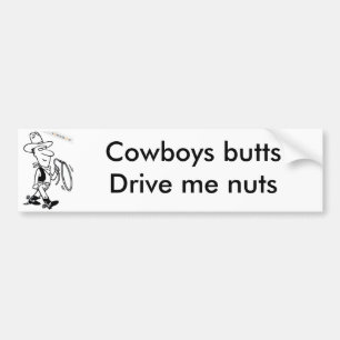 Cowboy, Cowboys buttsDrive ich nuts Autoaufkleber