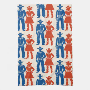 Cowboy & Cowgirl Americana Geschirrtuch