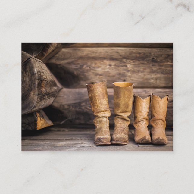 Cowboy & Cowgirl Boots Business Card Visitenkarte (Vorderseite)