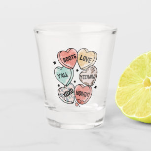 Cowboy & Cowgirl-Liebe   Western gepriesen Schnapsglas