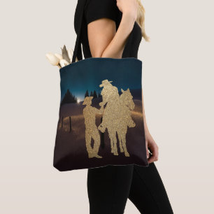 Cowboy Cowgirl Pferd Romantische Mondlicht Tote Ta
