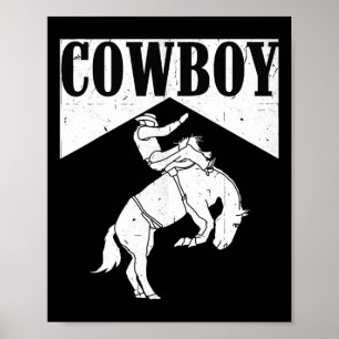 Cowboy Cowgirl Rodeo Reiten Country Western Poster