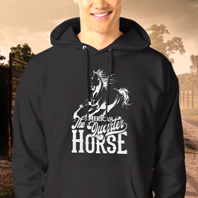 Cowboy Cowgirl Western Hoodie (American quarter horse Cowboy wild west western Hoodie)
