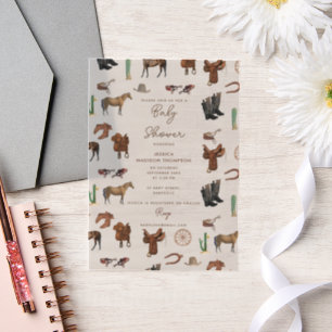 Cowboy Cowgirl Western Rodeo Country Baby Dusche