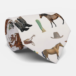 Cowboy Cowgirl Western Rodeo Country Pattern Krawatte