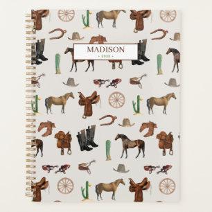 Cowboy Cowgirl Western Rodeo Country Pattern Planer
