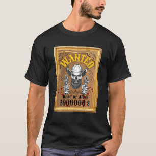 Cowboy Cut Gewollt Männer Skull Western Design T-Shirt