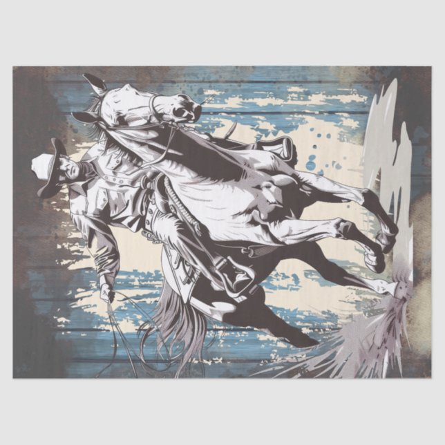 Cowboy Decoupage Seidenpapier (Vorderseite)