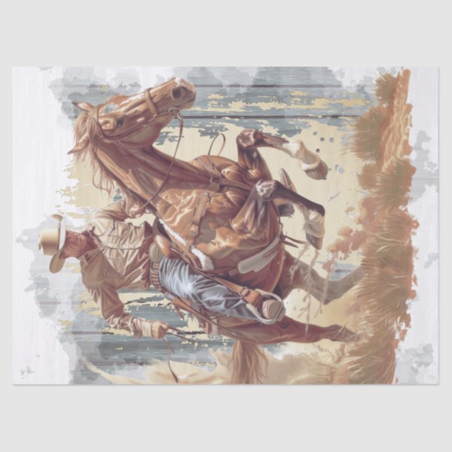 Cowboy Decoupage Seidenpapier (Vorderseite)