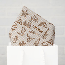 Cowboy-Dekupierspapier, Western-Rodeo Seidenpapier