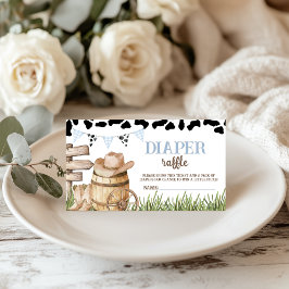 Cowboy Diaper Raffle Insert