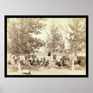 Cowboy Dinner Scene 1887 Poster