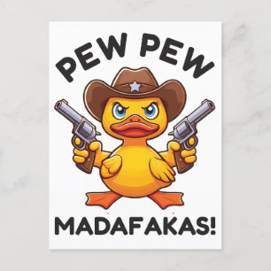 Cowboy Duck Sheriff Postkarte
