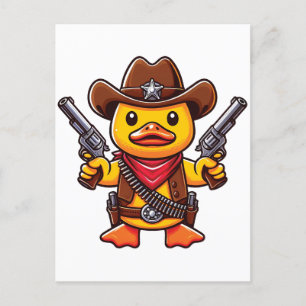 Cowboy Duck Sheriff Postkarte
