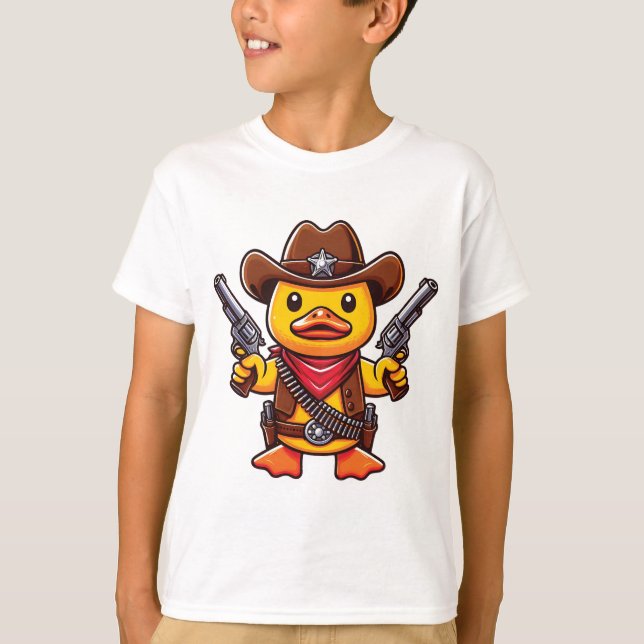 Cowboy Duck Sheriff T-Shirt (Vorderseite)