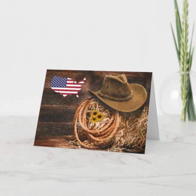 Cowboy Einladung (Vorderseite)