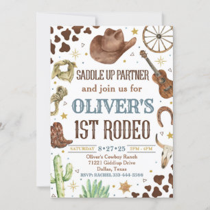 Cowboy - Einladung, 1. Rodeo Einladung