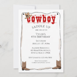 Cowboy - Einladungen zum Geburtstag