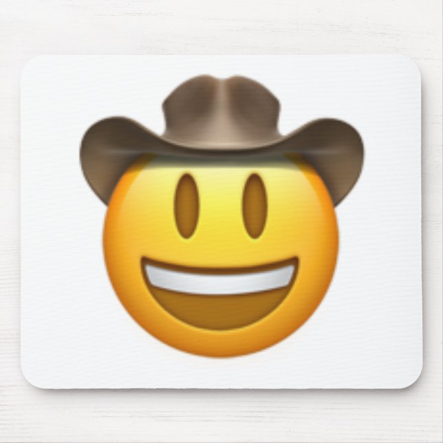 Cowboy emoji Gesicht Mousepad (Vorne)