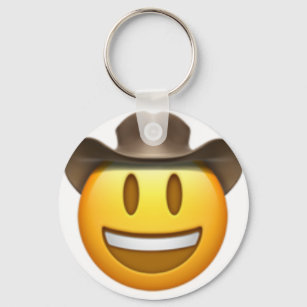 Cowboy-Emoji-Gesicht Schlüsselanhänger
