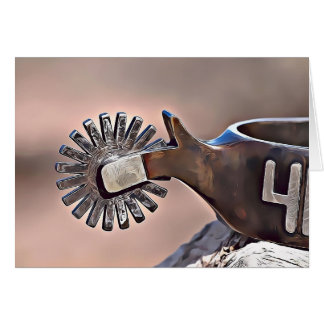 Cowboy erhält Well Spur Card