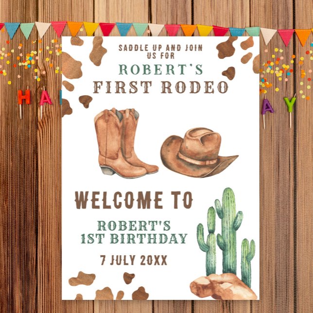 COWBOY erste Geburtstagsfeier  Poster (Von Creator hochgeladen)