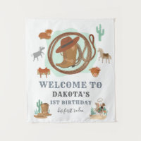 Cowboy First Birthday Party Willkommen