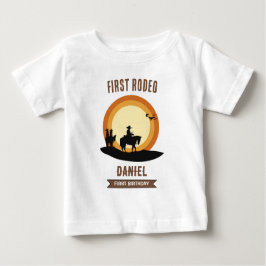 Cowboy First Geburtstag Baby T-shirt