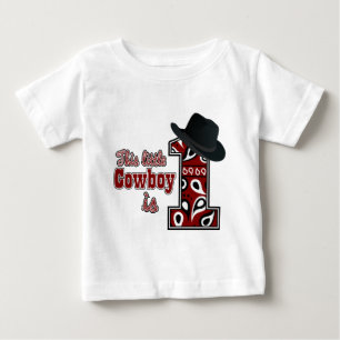Cowboy First Geburtstag Baby T-shirt