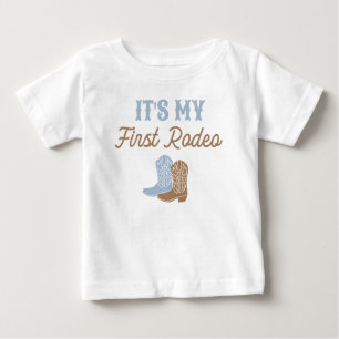 Cowboy First Rodeo Birthday Baby T-shirt