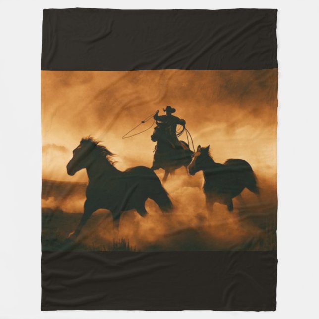 Cowboy-Fleece Fleecedecke (Vorderseite)