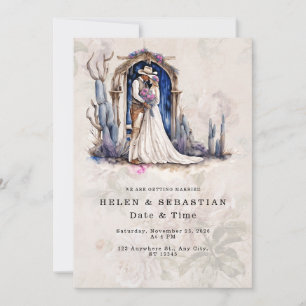 Cowboy Floral Western Hochzeit Rustikale Hochzeit Einladung