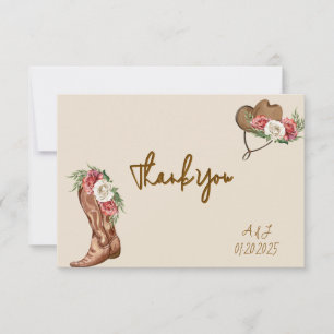 COWBOY FLORALE HOCHZEITSEMPFANG EINLADUNG