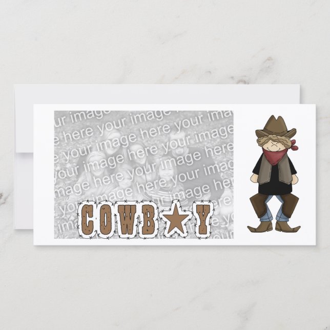 Cowboy-Fotokarte (Vorderseite)