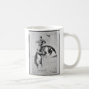 Cowboy Frederic Remington auf wildem Pferd Kaffeetasse